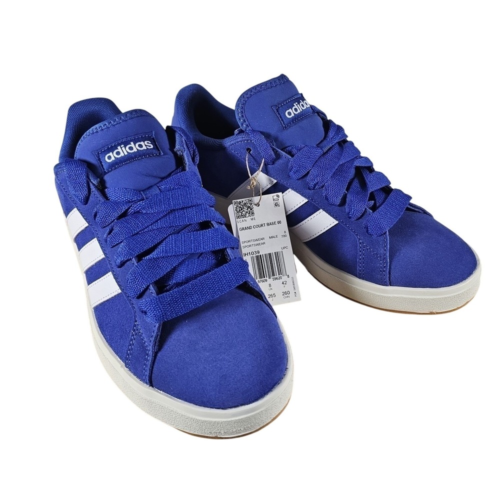 Adidas Grand Court Base 00s Blue White Sneakers - IH1039 Men's Size 8.5